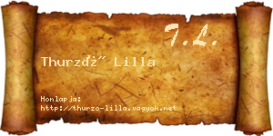 Thurzó Lilla névjegykártya